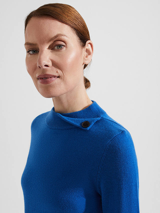 Hobbs Talia Wool Cashmere Blend Jumper, Electric Blue