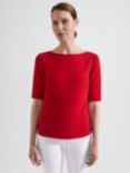 Hobbs Nyla Boat Neck Top, Current Red