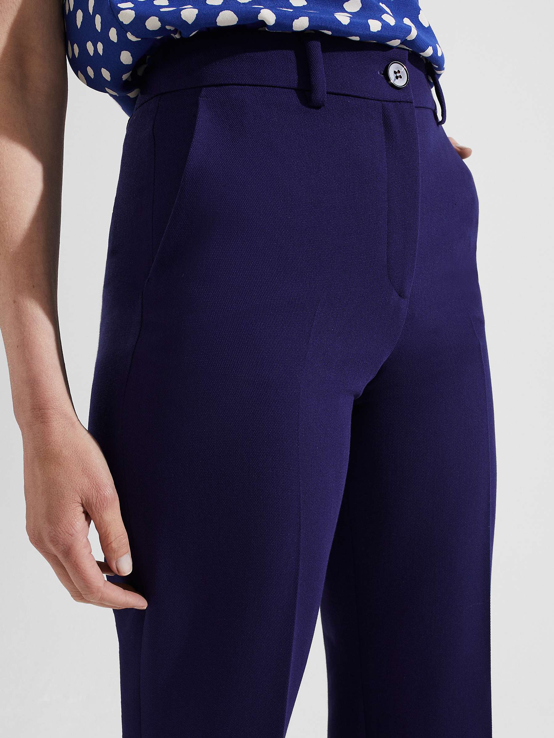 Buy Hobbs Romy Straight Cut Ankle Grazer Trousers, Rich Navy Blue Online at johnlewis.com