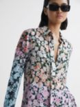 Reiss Serena Floral Long Sleeve Shirt, Multi