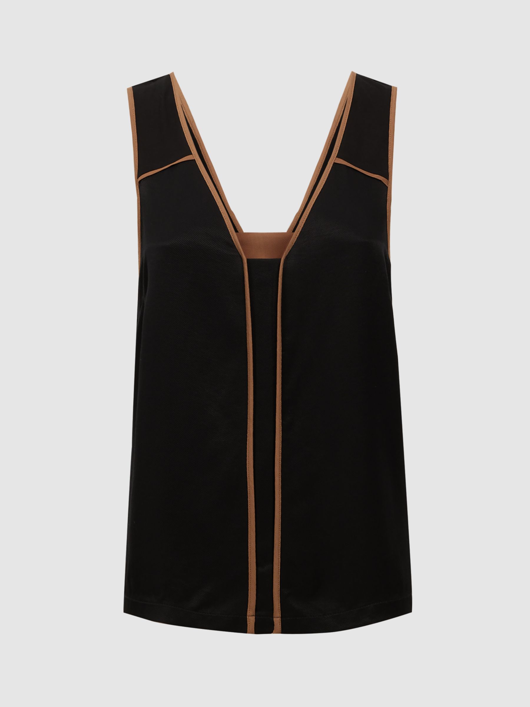 Reiss Vinnie Vest, Black, XS