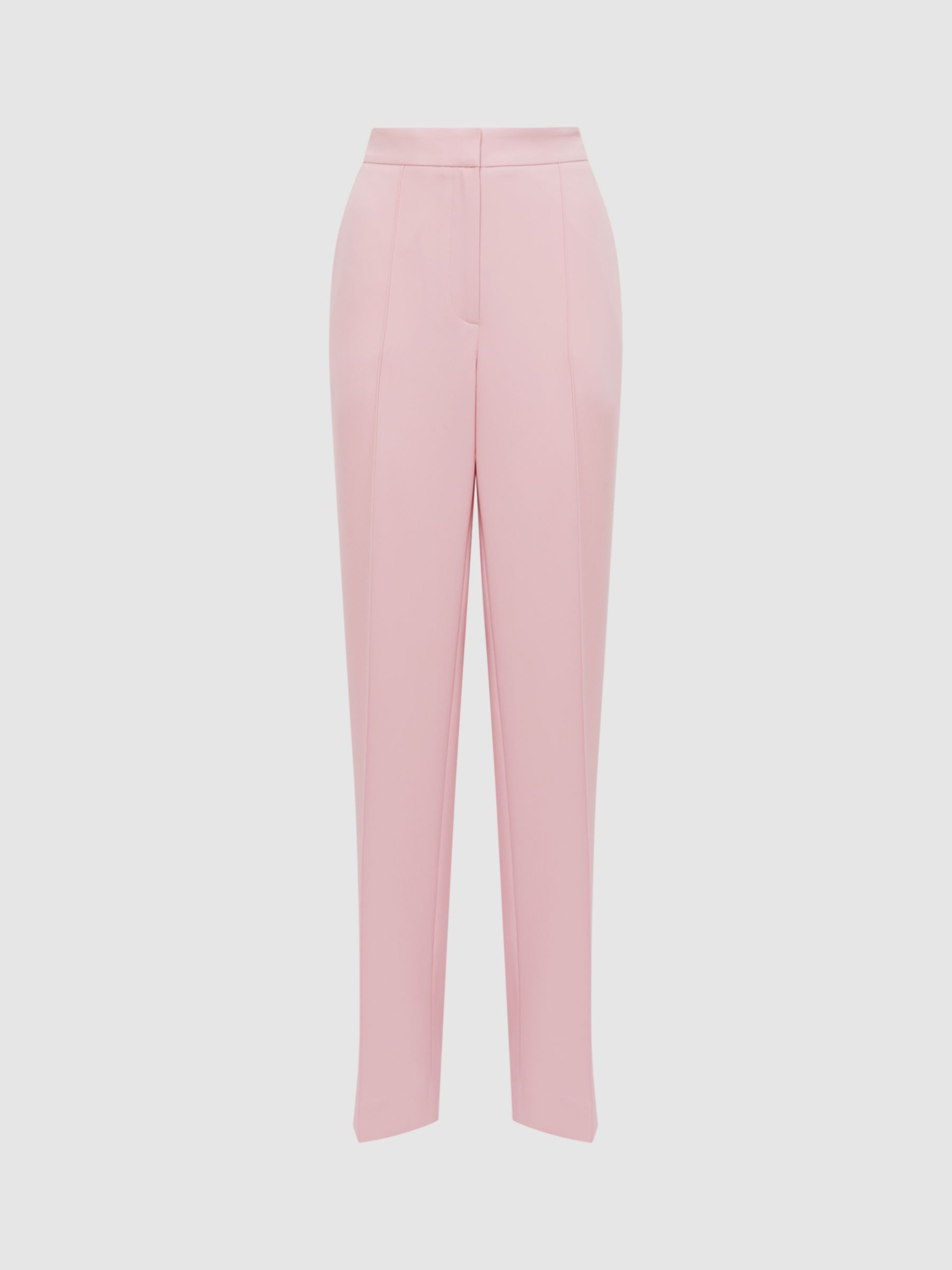 Reiss Marina Wide Leg Trousers, Pink, 6