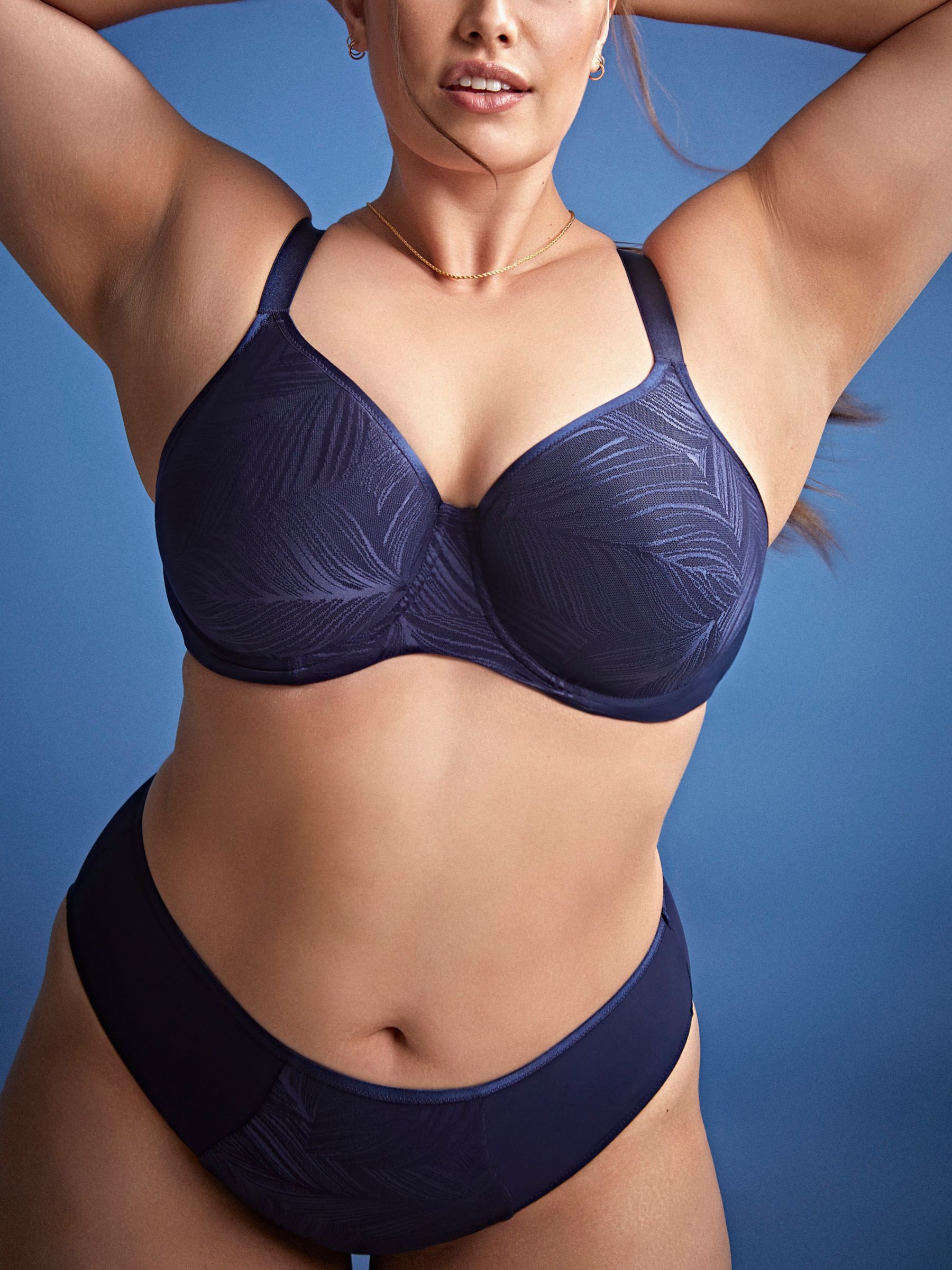 Panache Sculptresse Illuminate Underwired Full Cup Bra, French Navy at John  Lewis & Partners