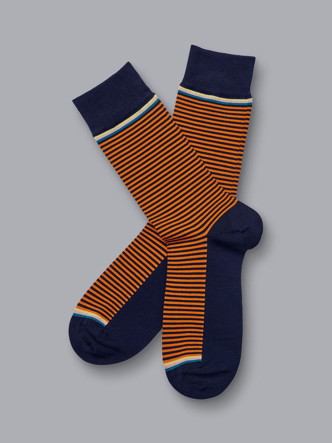 Chevron Orange Men's Socks / Beau Ties of Vermont