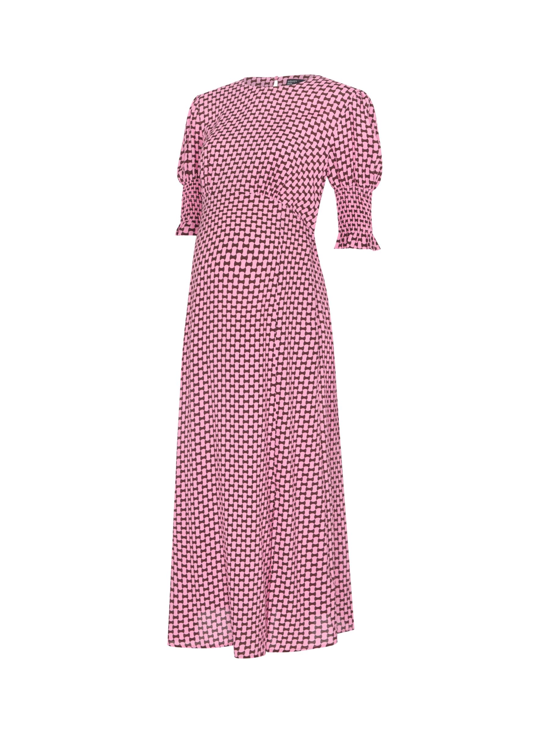 Nobody's Child Luna Jilly Geo Print Maternity Dress, Pink, 6