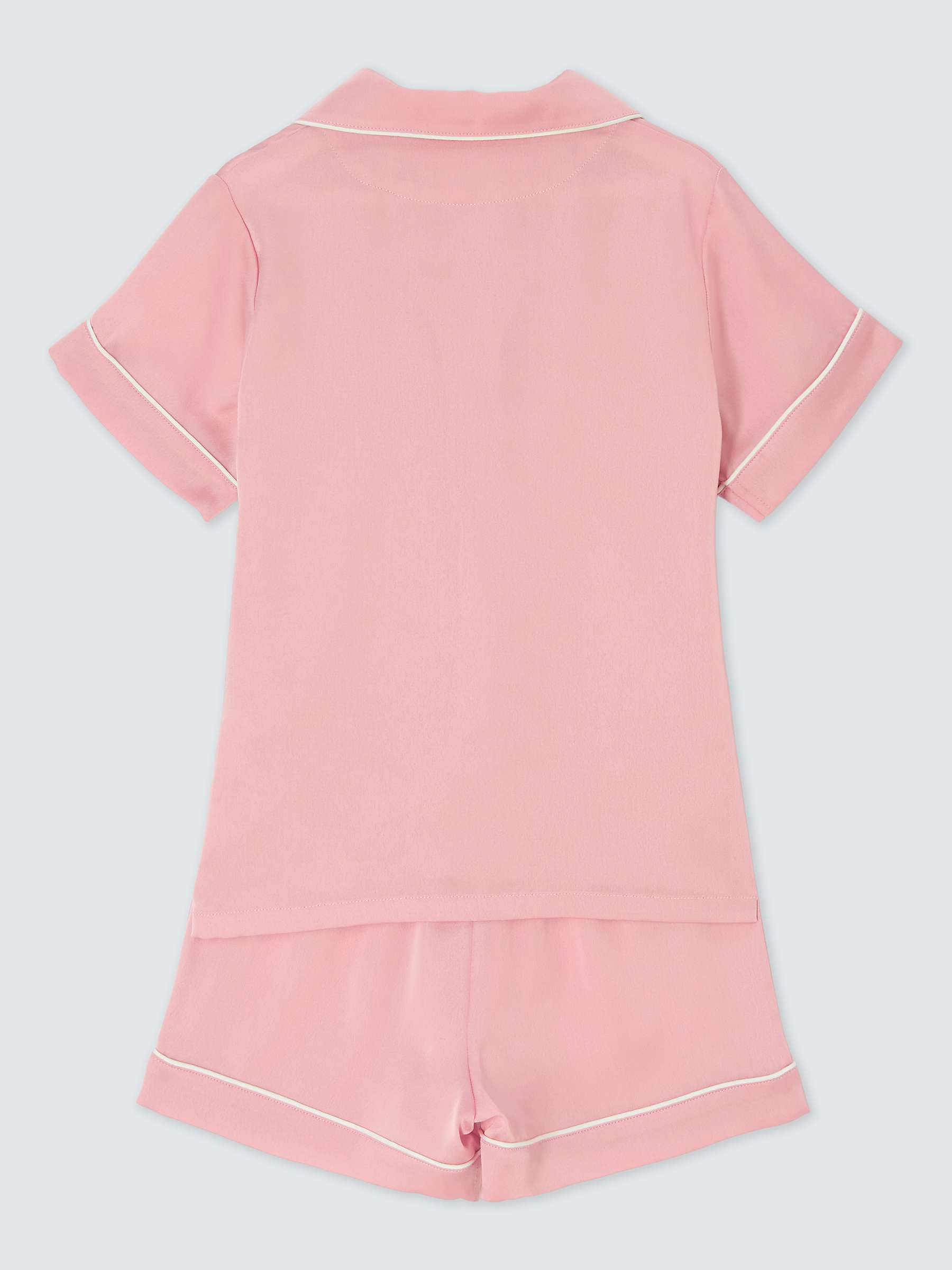 Buy John Lewis Kids' Satin Shortie Pyjamas, Pink Online at johnlewis.com