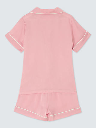John Lewis Kids' Satin Shortie Pyjamas, Pink
