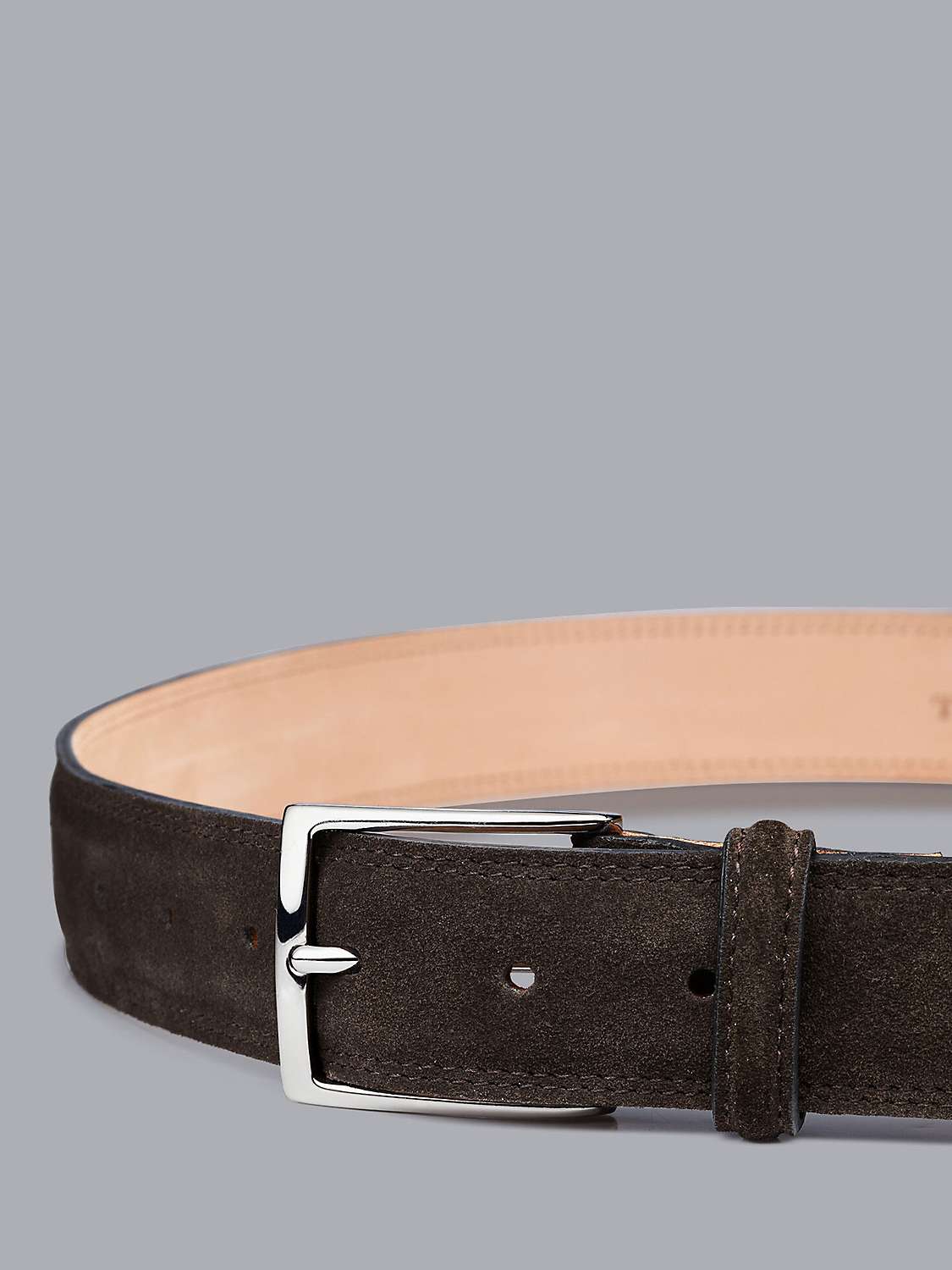 Buy Charles Tyrwhitt Made in England Suede Belt, Chocolate Online at johnlewis.com