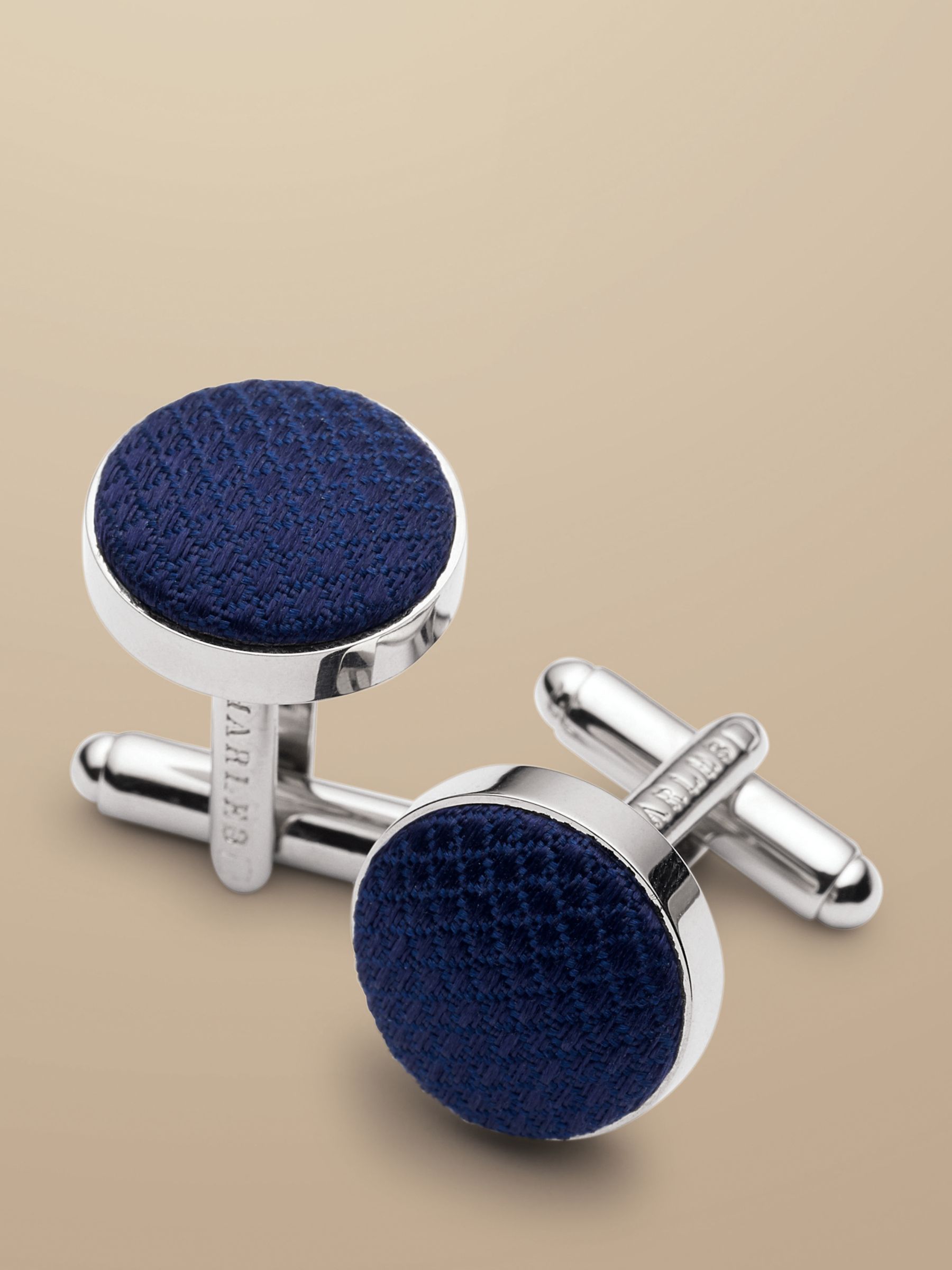 T.M.Lewin Mens Silver and Rose Gold Square Cufflinks