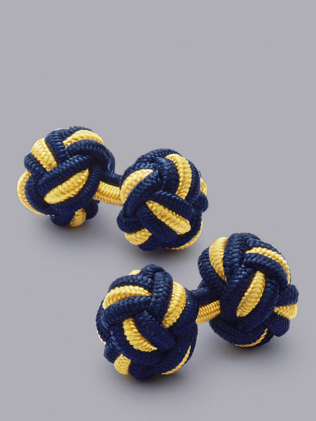 Charles Tyrwhitt Knot Cufflinks, Navy/Gold