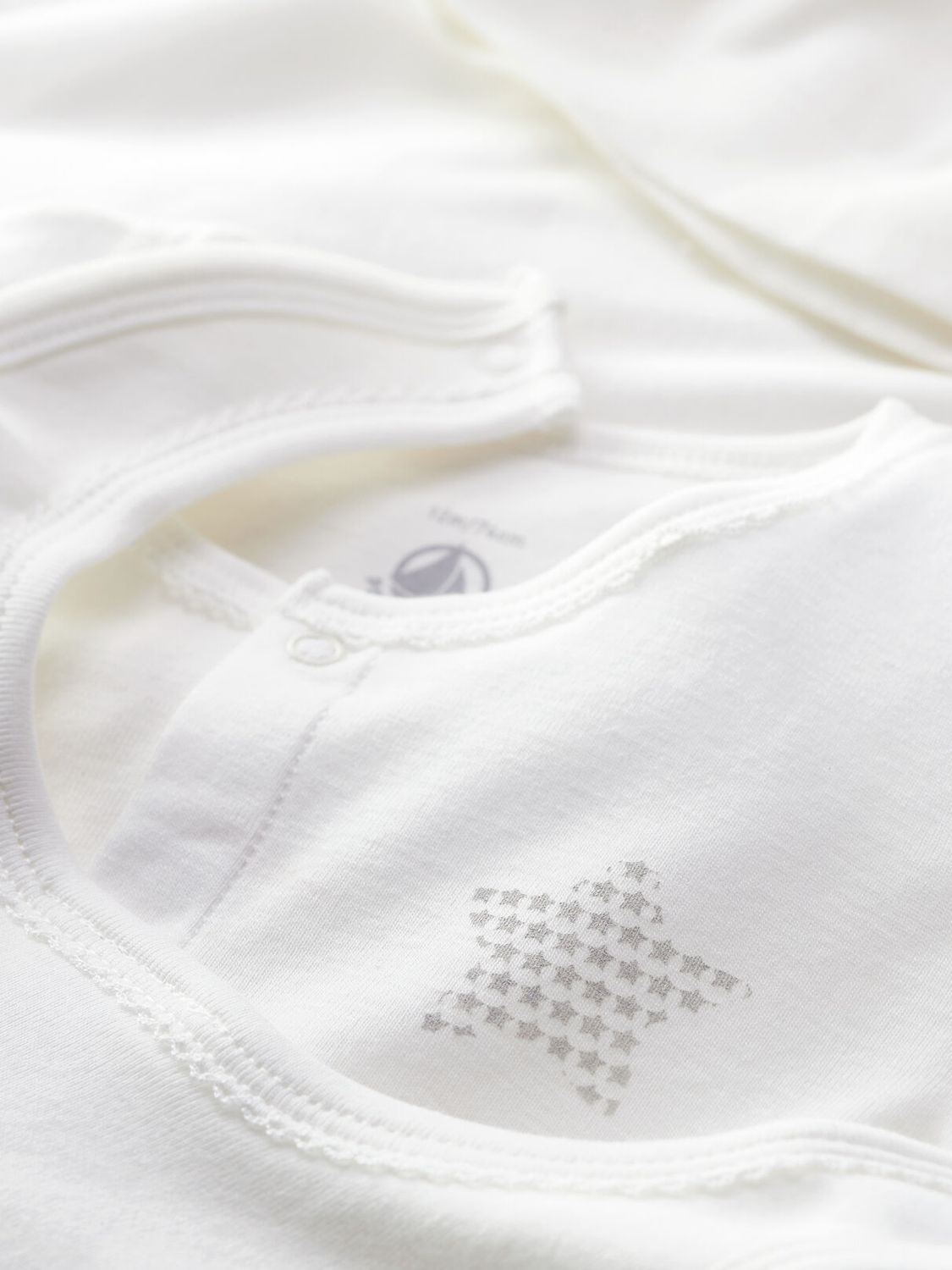 Petit Bateau Baby Sleepsuit, Bonnet, Bib & Blanket Gift Set, White, 6 months