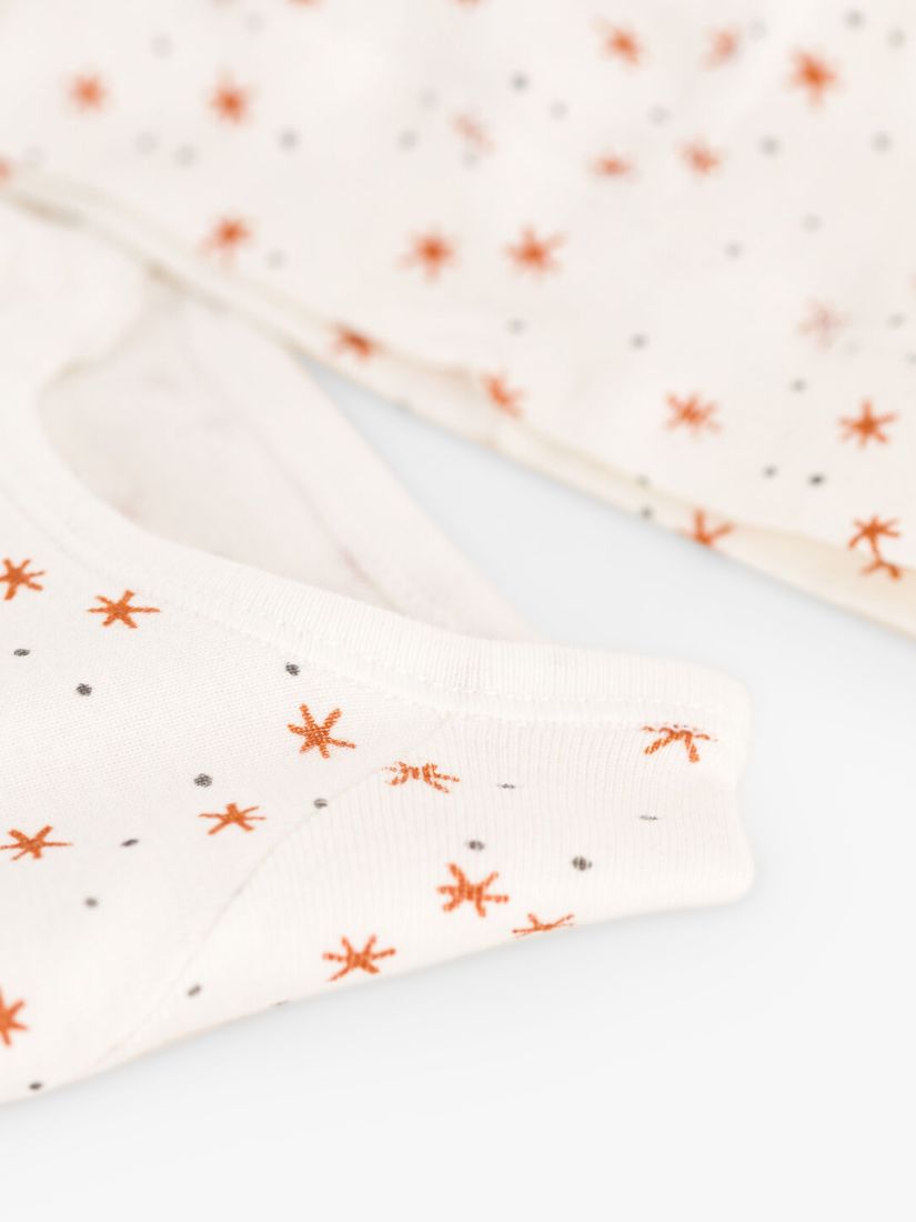 Petit Bateau Baby Star Print Sleepsuit, Bonnet & Blanket Gift Set, Multi, Newborn