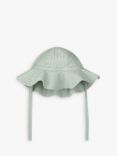 Petit Bateau Baby Seersucker Hat, Brut/Marshmallow