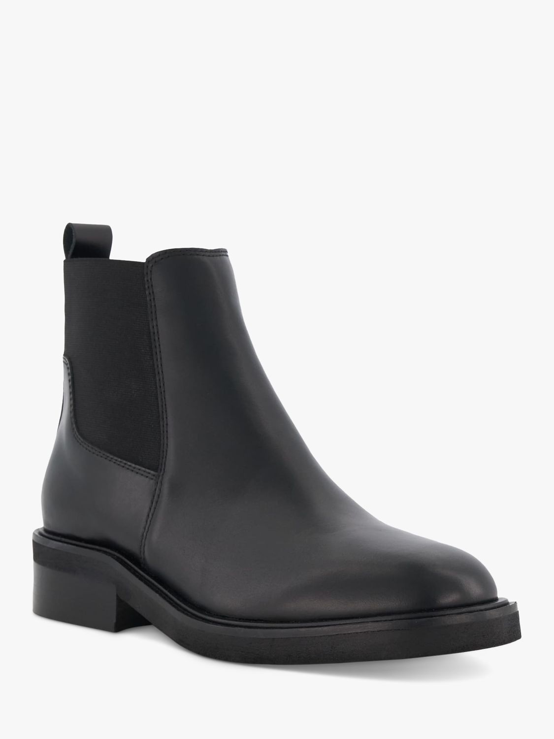 Dune Penney Leather Chelsea Boots, Black at John Lewis & Partners