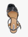 Dune Molton Platform Sandals, Black