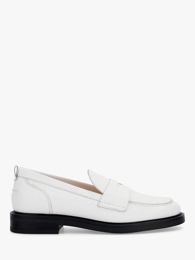 Dune Geeno Leather Loafers, White