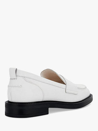 Dune Geeno Leather Loafers, White