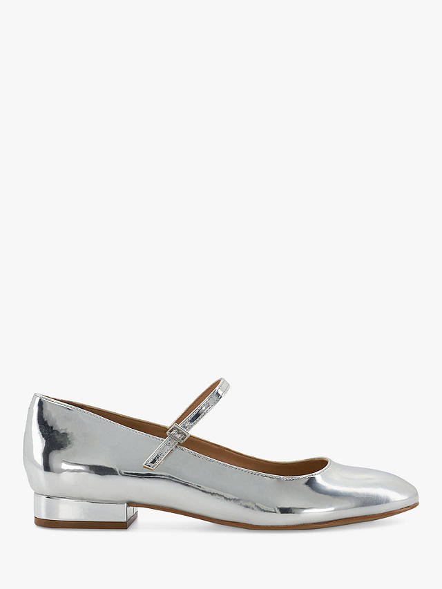 Dune Hipplie Mary Jane Shoes, Silver Patent