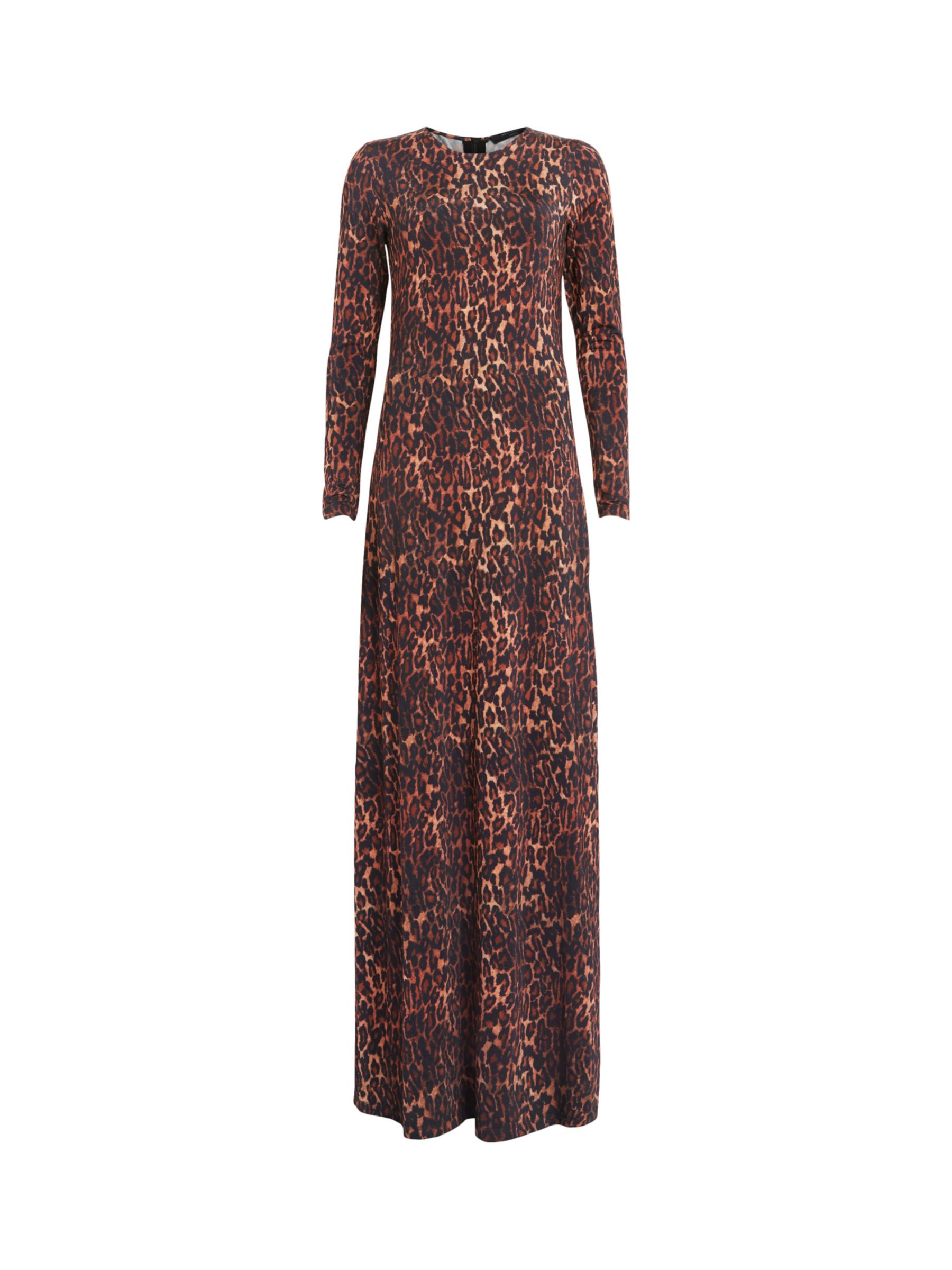 AllSaints Katlyn Anita Maxi Dress, Leopard Print at John Lewis & Partners