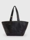AllSaints Aika East to West Leather Tote Bag, Black
