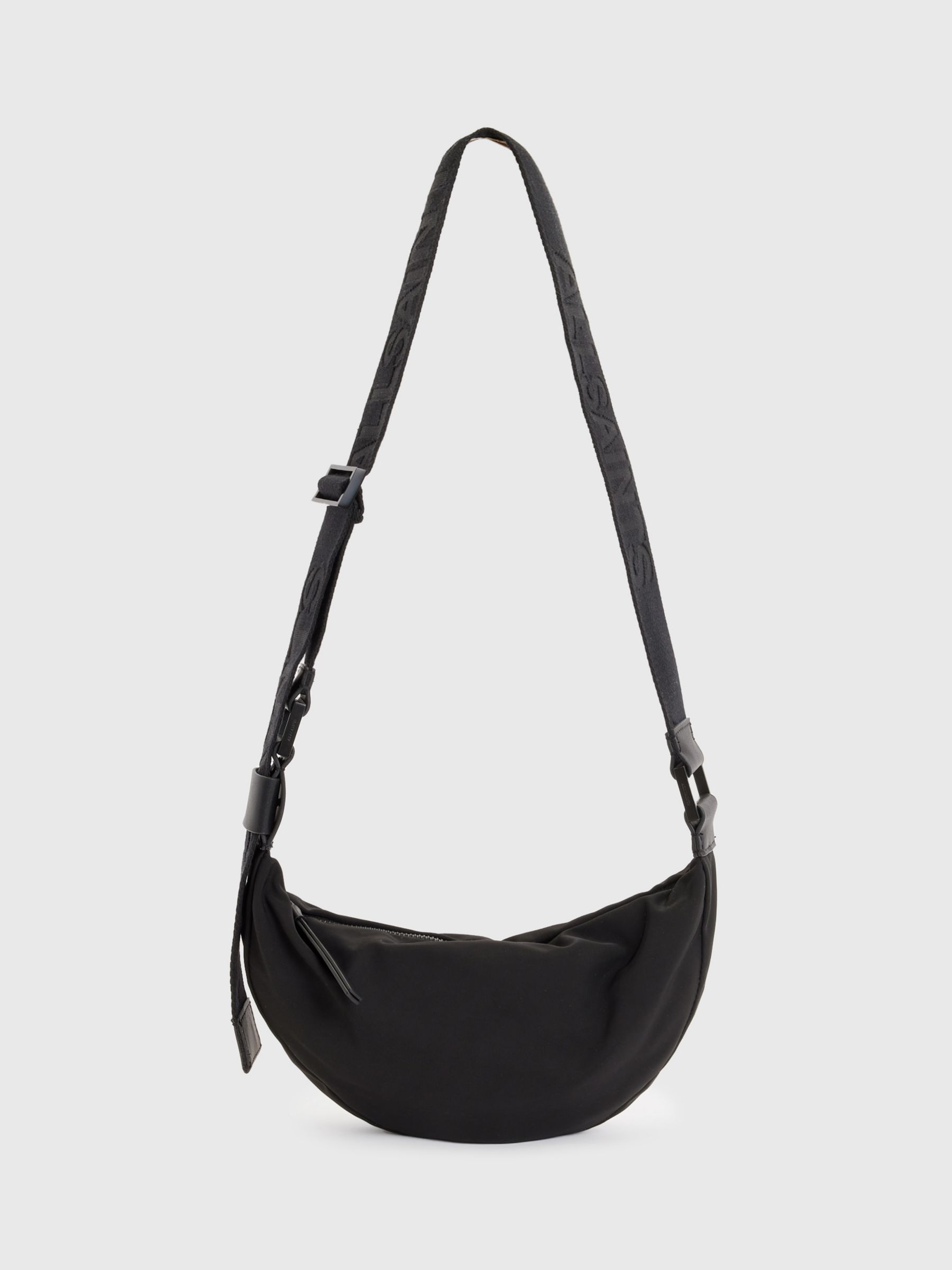 AllSaints Half Moon Anita Crossbody Bag, Black