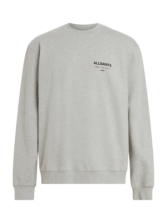 AllSaints Underground Crew Neck Sweatshirt, Grey Marl