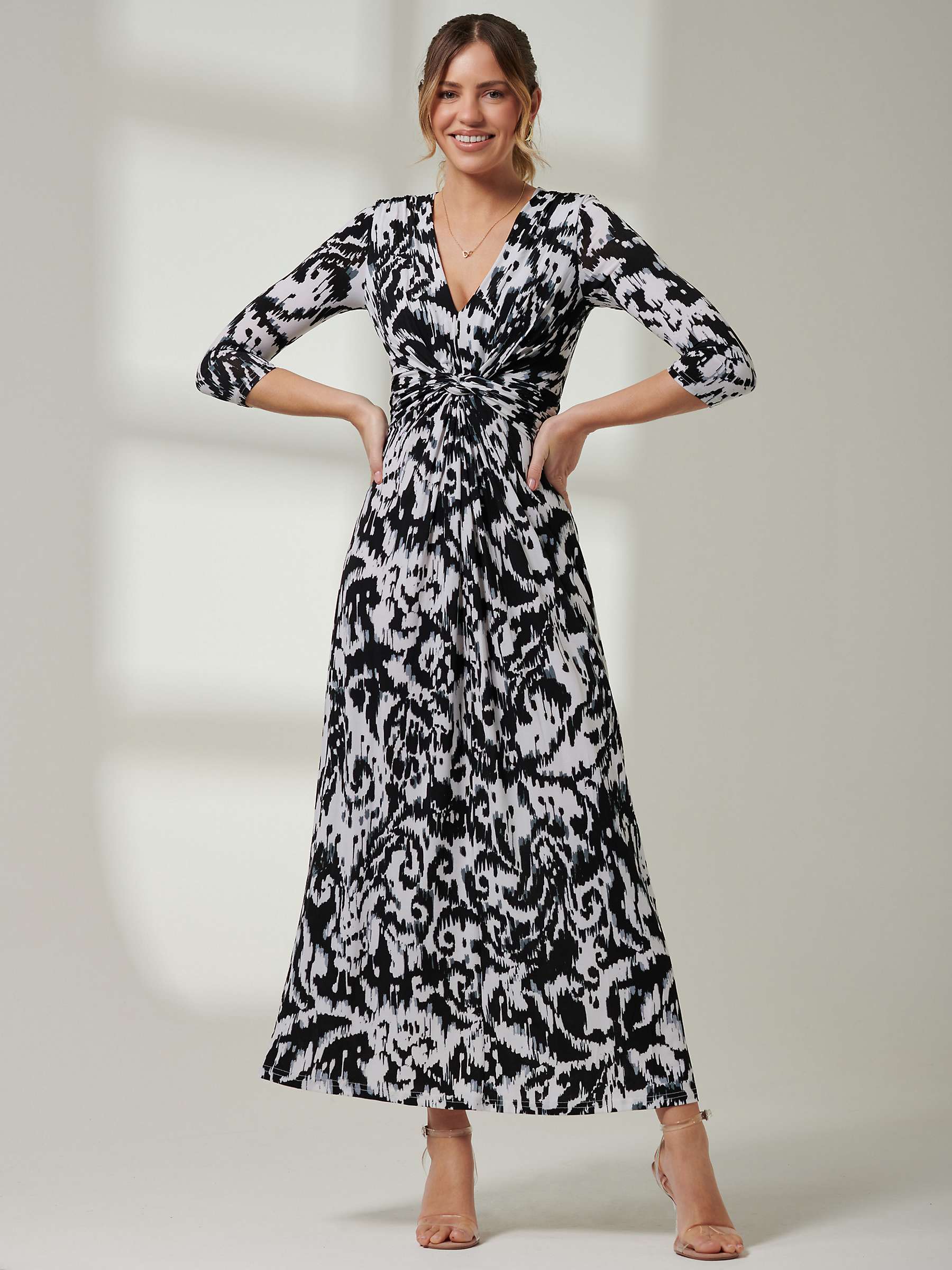 Buy Jolie Moi Abstract Print Jersey Maxi Dress, Multi Online at johnlewis.com