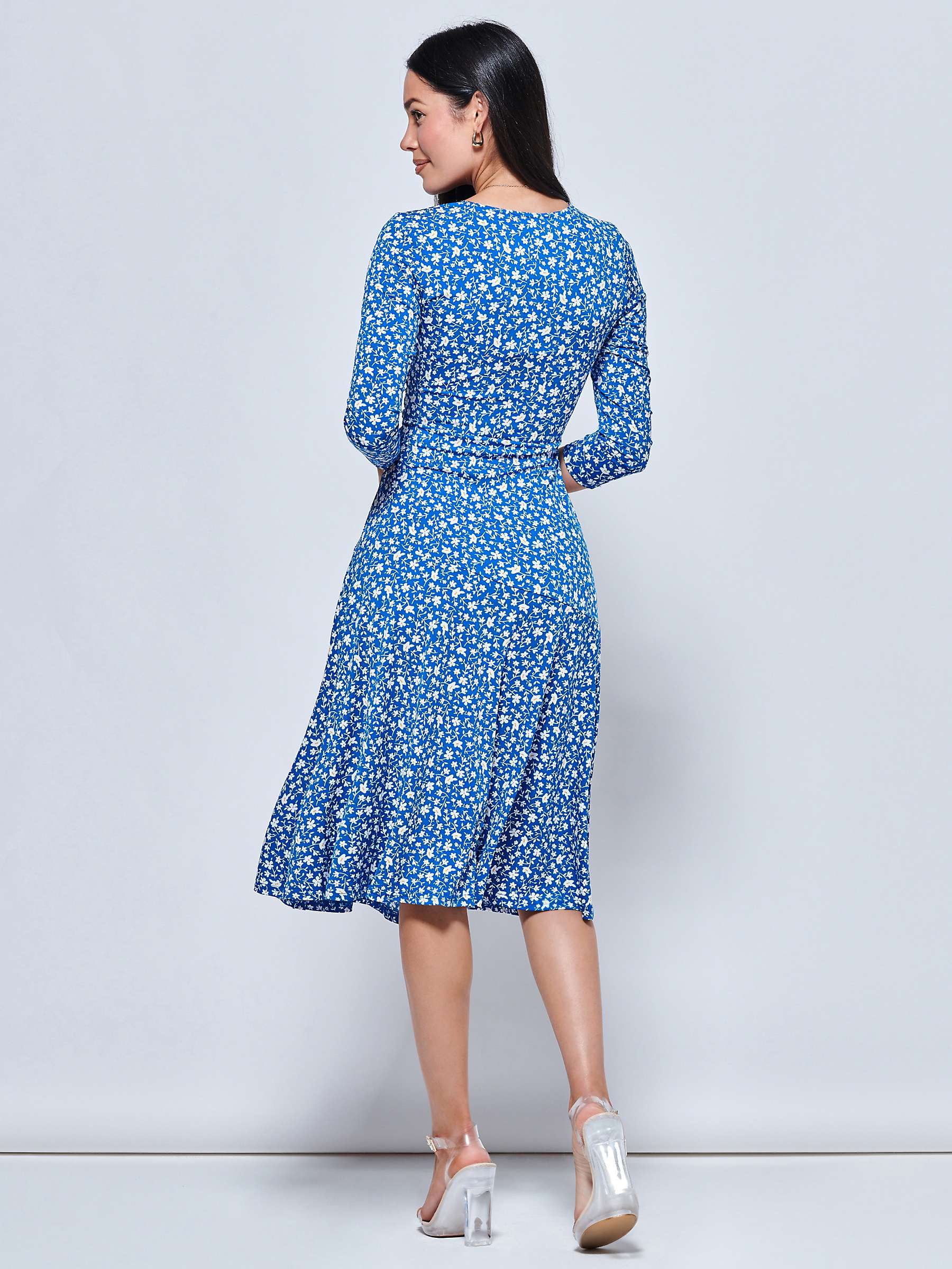 Buy Jolie Moi Gretta Floral Print Jersey Fit and Flare Dress Online at johnlewis.com
