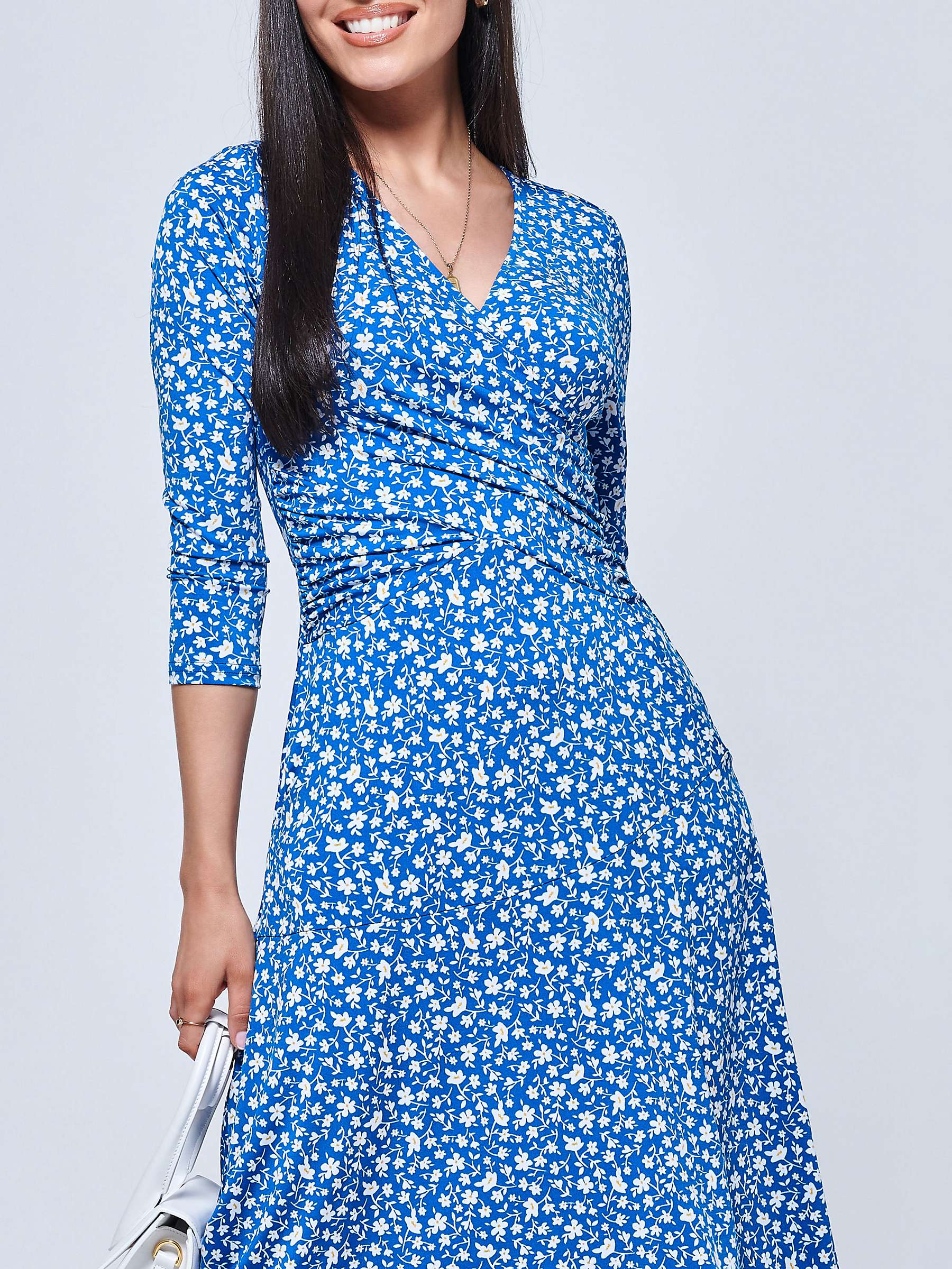Buy Jolie Moi Gretta Floral Print Jersey Fit and Flare Dress Online at johnlewis.com