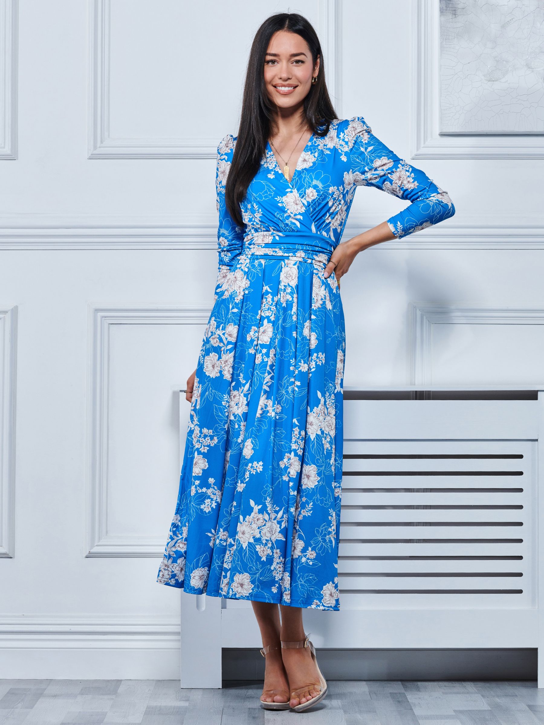 Buy Jolie Moi Devorah Floral Print Jersey Maxi Dress Online at johnlewis.com
