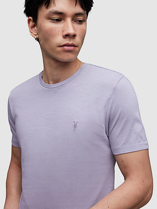 AllSaints Brace Tonic Crew Neck T-Shirt, Fresh Lilac