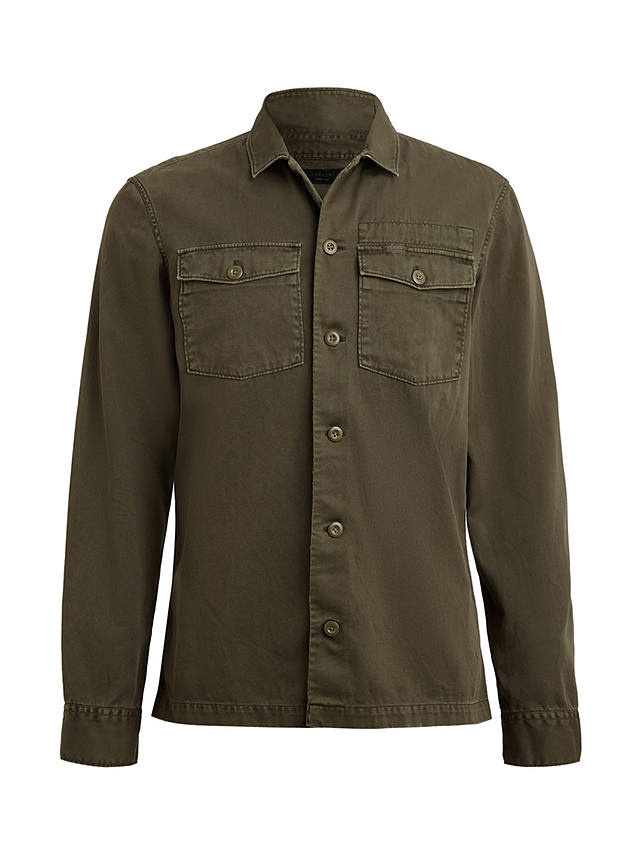 AllSaints Spotter Long Sleeve Shirt, Cargo Green