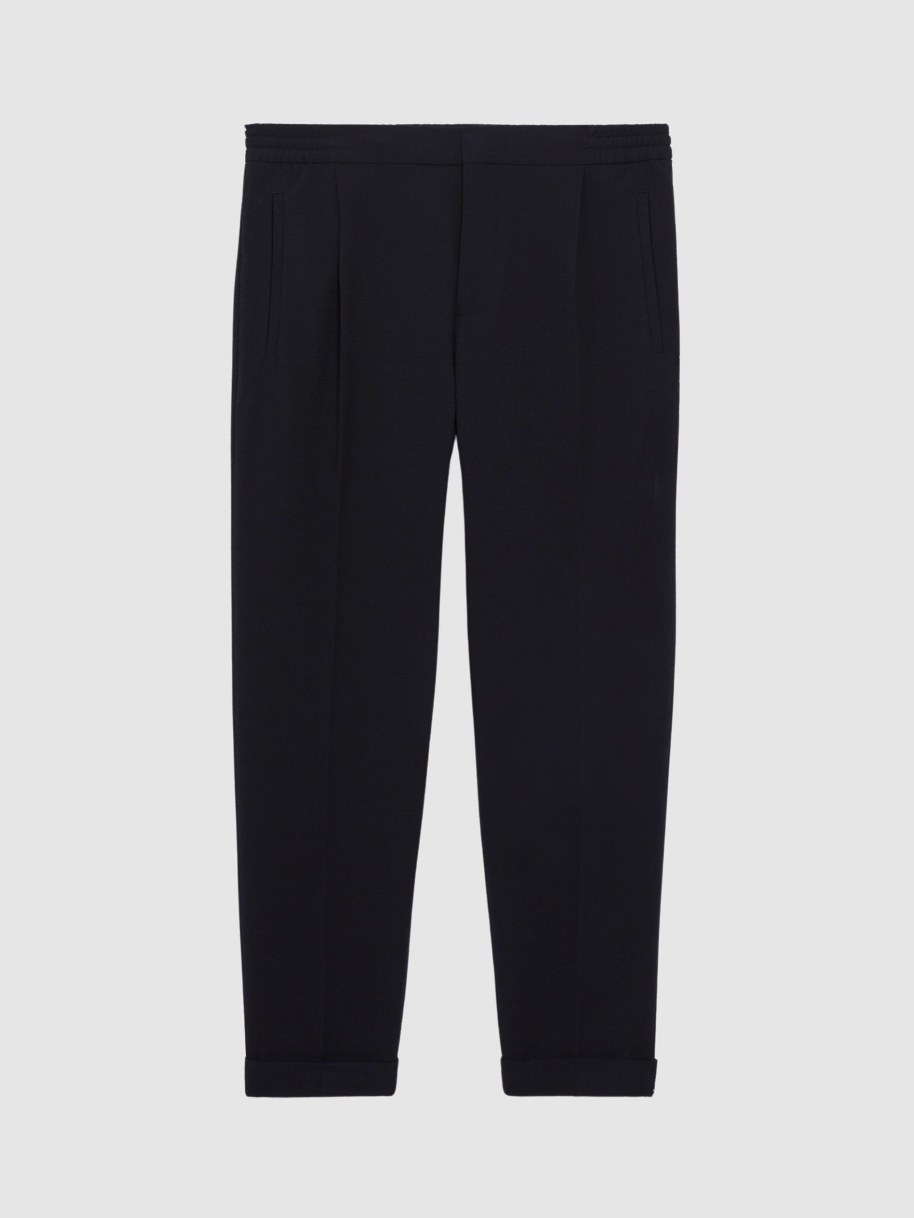 Reiss Berry Drawstring Trousers, Navy at John Lewis & Partners