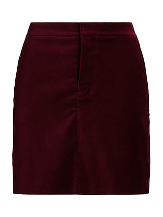 Lauren Ralph Lauren Zailsie Velvet Mini Pencil Skirt, Deep Rhodonite