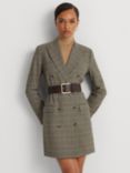 Lauren Ralph Lauren Nahvette Check Blazer Dress, Brown/Multi