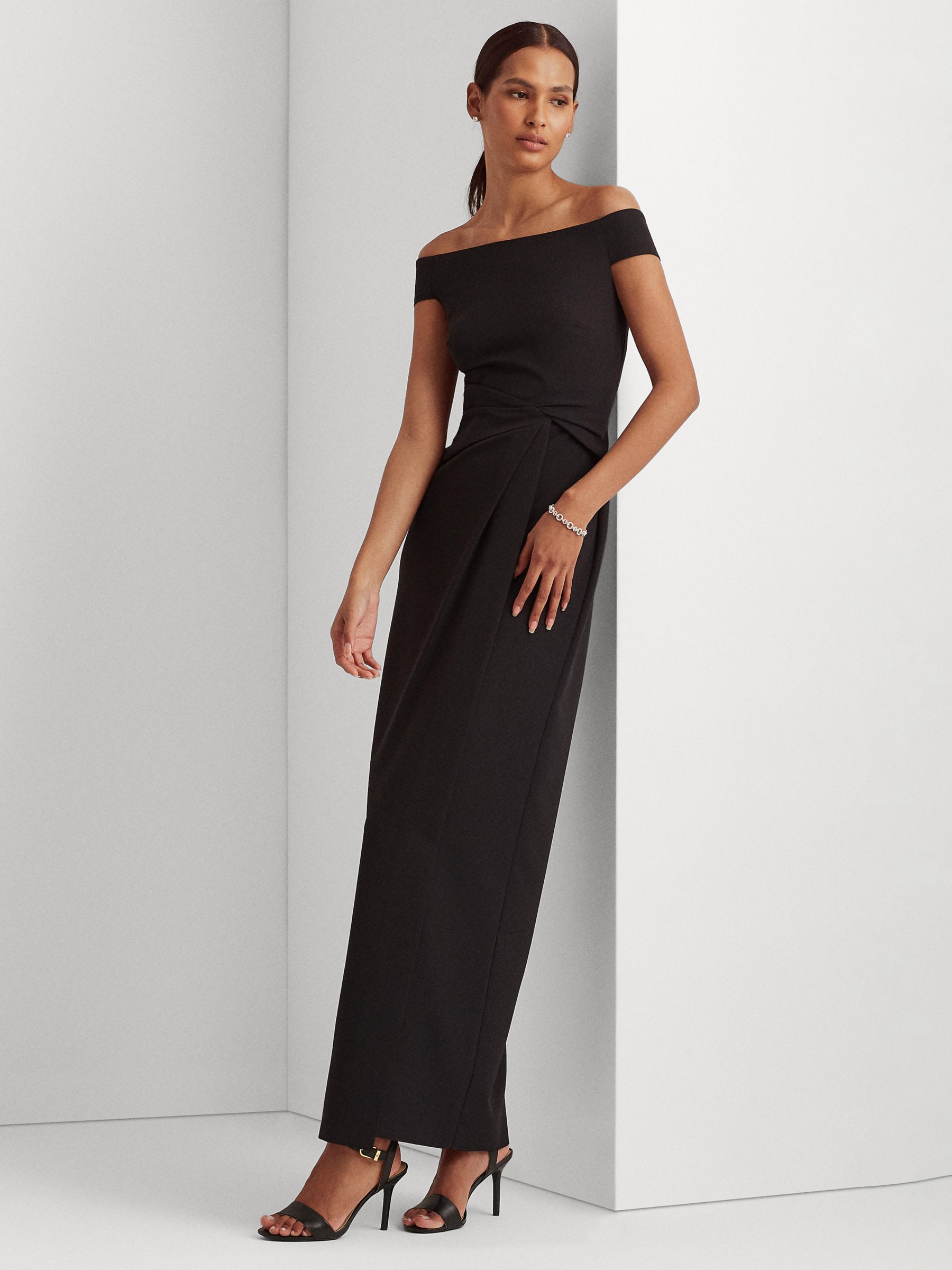 Lauren Ralph Lauren Saran Dress, Black at John Lewis & Partners