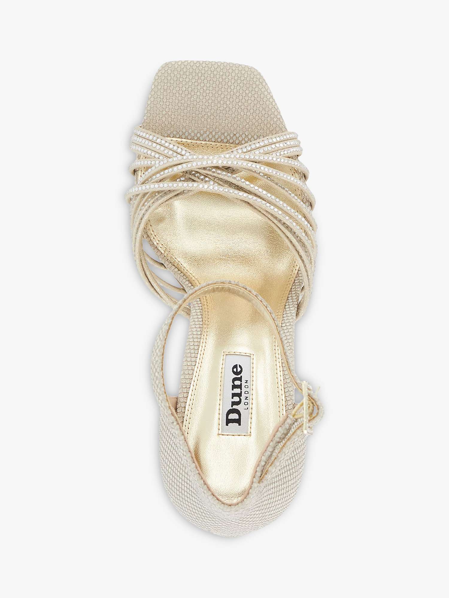 Buy Dune Malorie Heeled Sandals, Gold Online at johnlewis.com