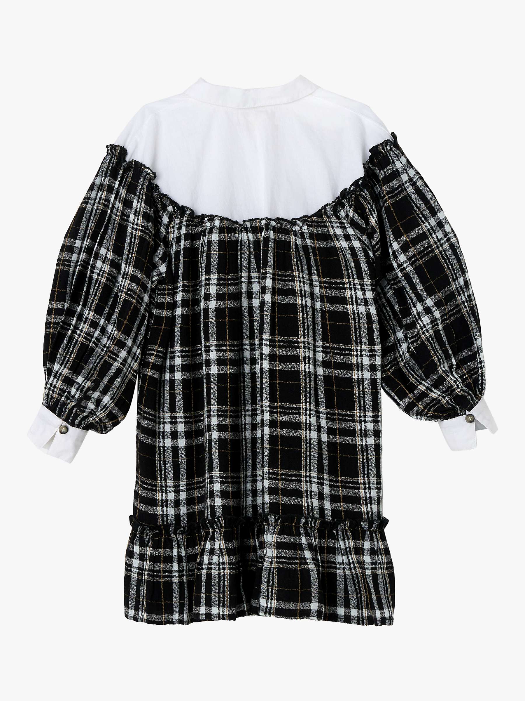 Buy Angel & Rocket Kids' Ashley Check Shirt Dress, Black Online at johnlewis.com