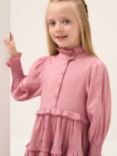 Angel & Rocket Kids'  Cordelia Vintage Frill Dress, Pink, Pink