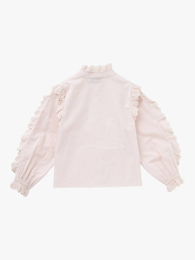 Angel & Rocket Kids' Embroidered Frill Blouse, Ivory