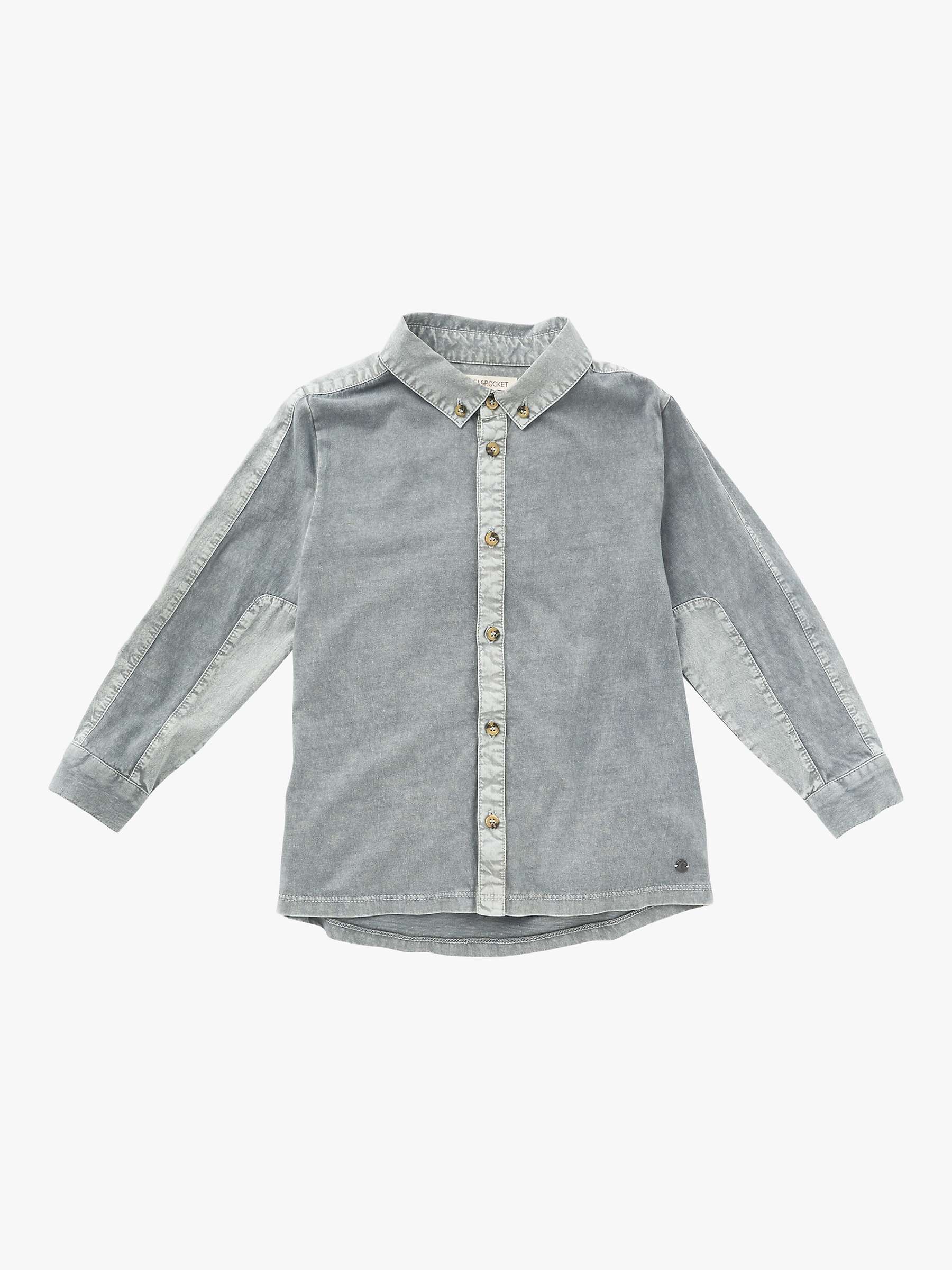 Buy Angel & Rocket Kids' Pocket Shirt, Grey Online at johnlewis.com
