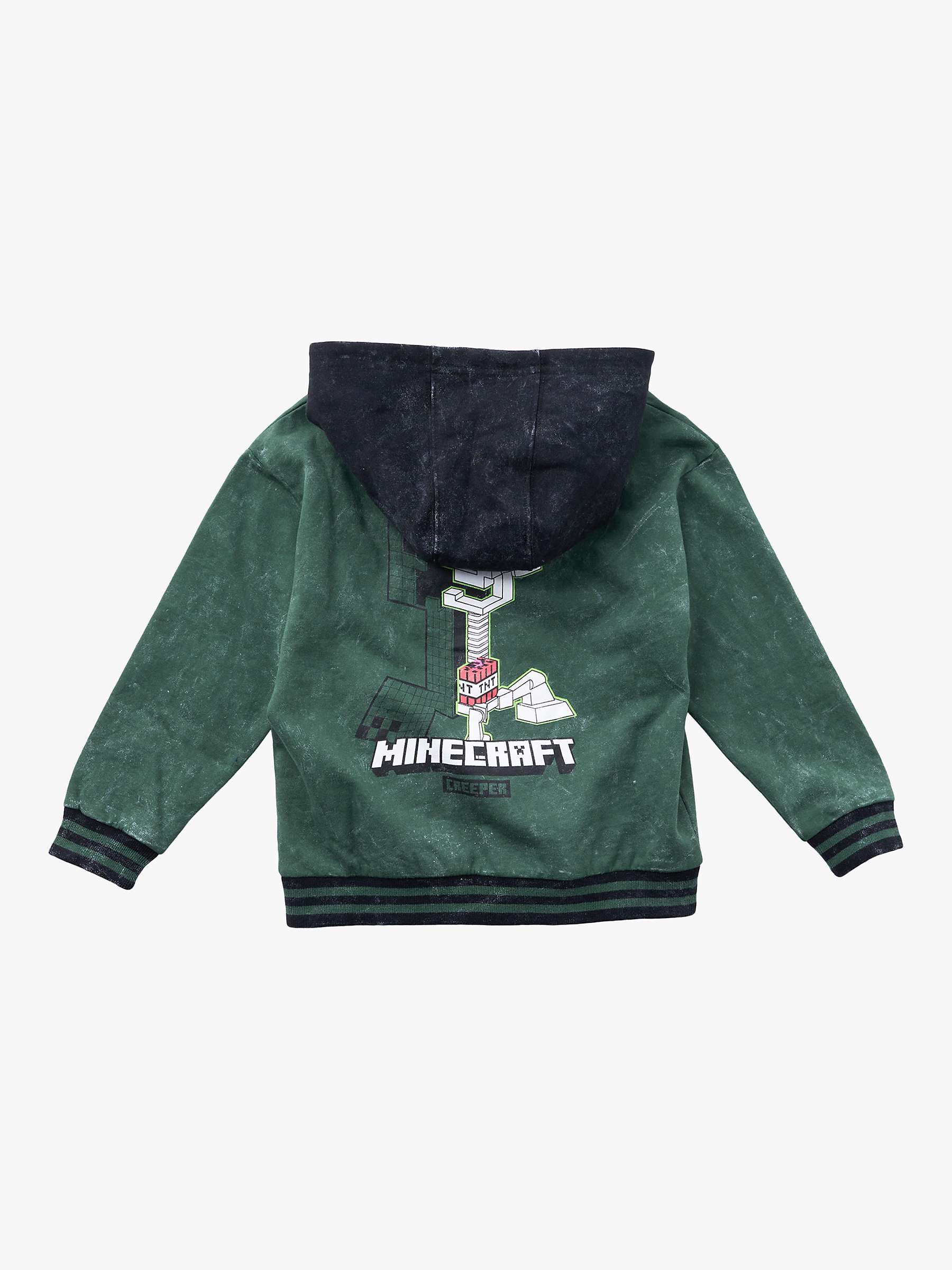 Buy Angel & Rocket Kids' Minecraft Bomber Jacket, Grey Online at johnlewis.com