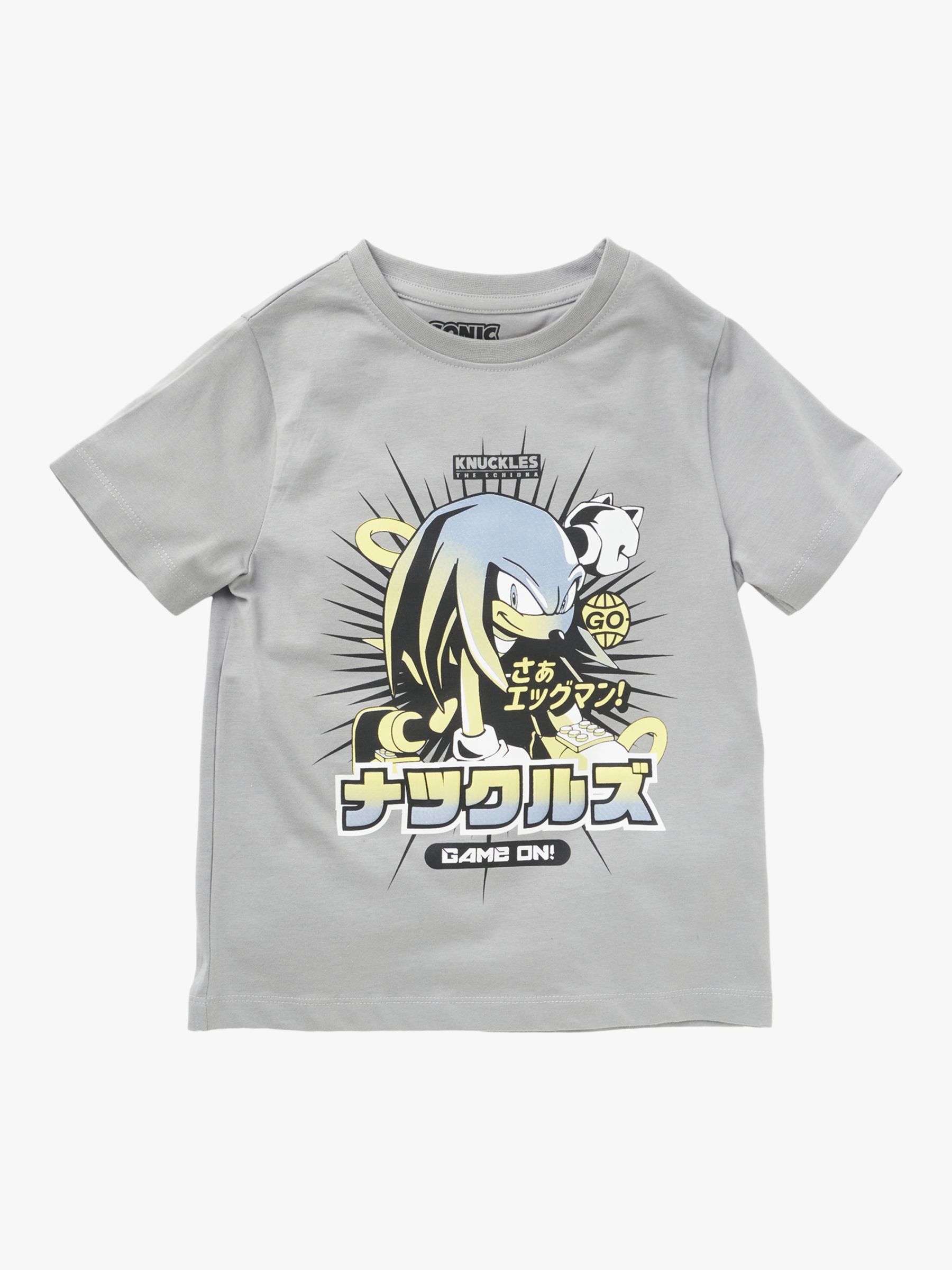 Buy Angel & Rocket Kids' Sonic Short Sleeve T-Shirt, Grey Online at johnlewis.com