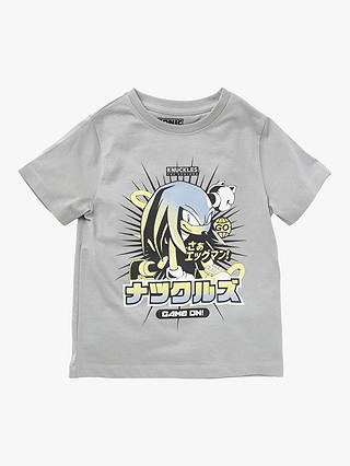 Angel & Rocket Kids' Sonic Short Sleeve T-Shirt, Grey
