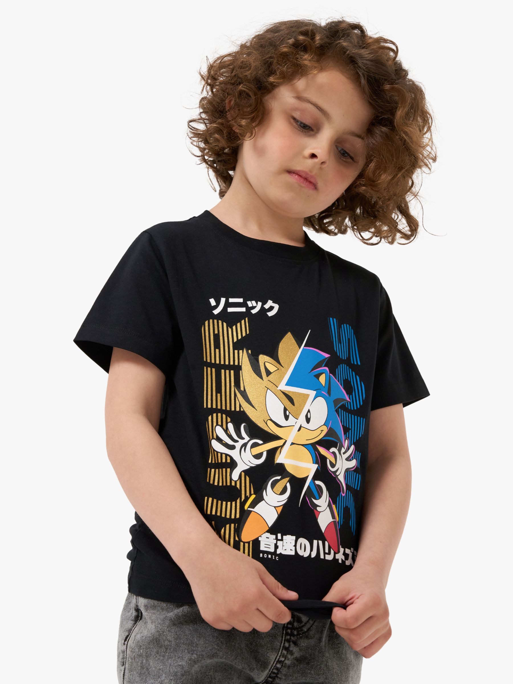 Angel & Rocket Kids' Sonic Short Sleeve T-Shirt at John Lewis