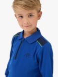 Angel & Rocket Kids' Long Sleeve Polo Shirt, Blue, Blue