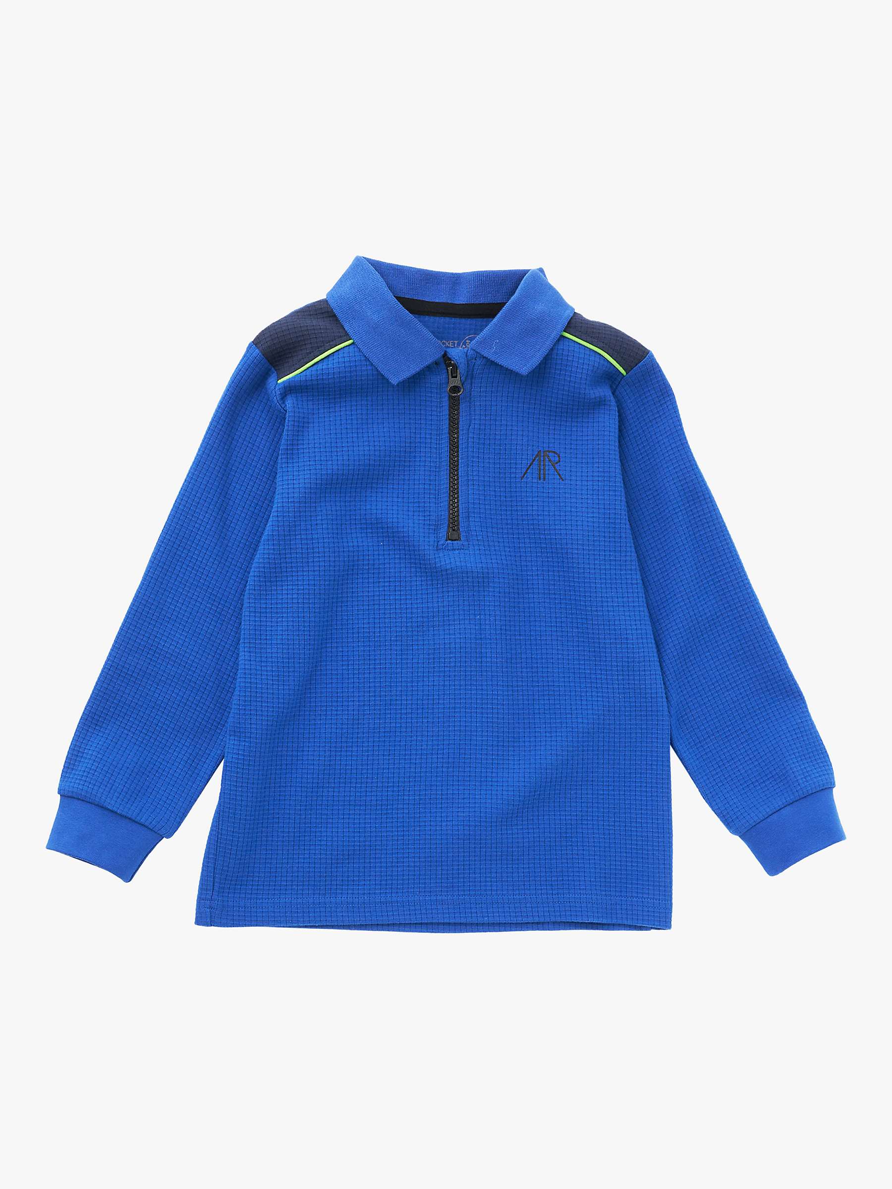 Buy Angel & Rocket Kids' Long Sleeve Polo Shirt, Blue Online at johnlewis.com
