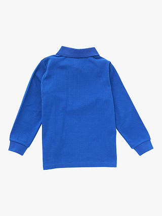 Angel & Rocket Kids' Long Sleeve Polo Shirt, Blue