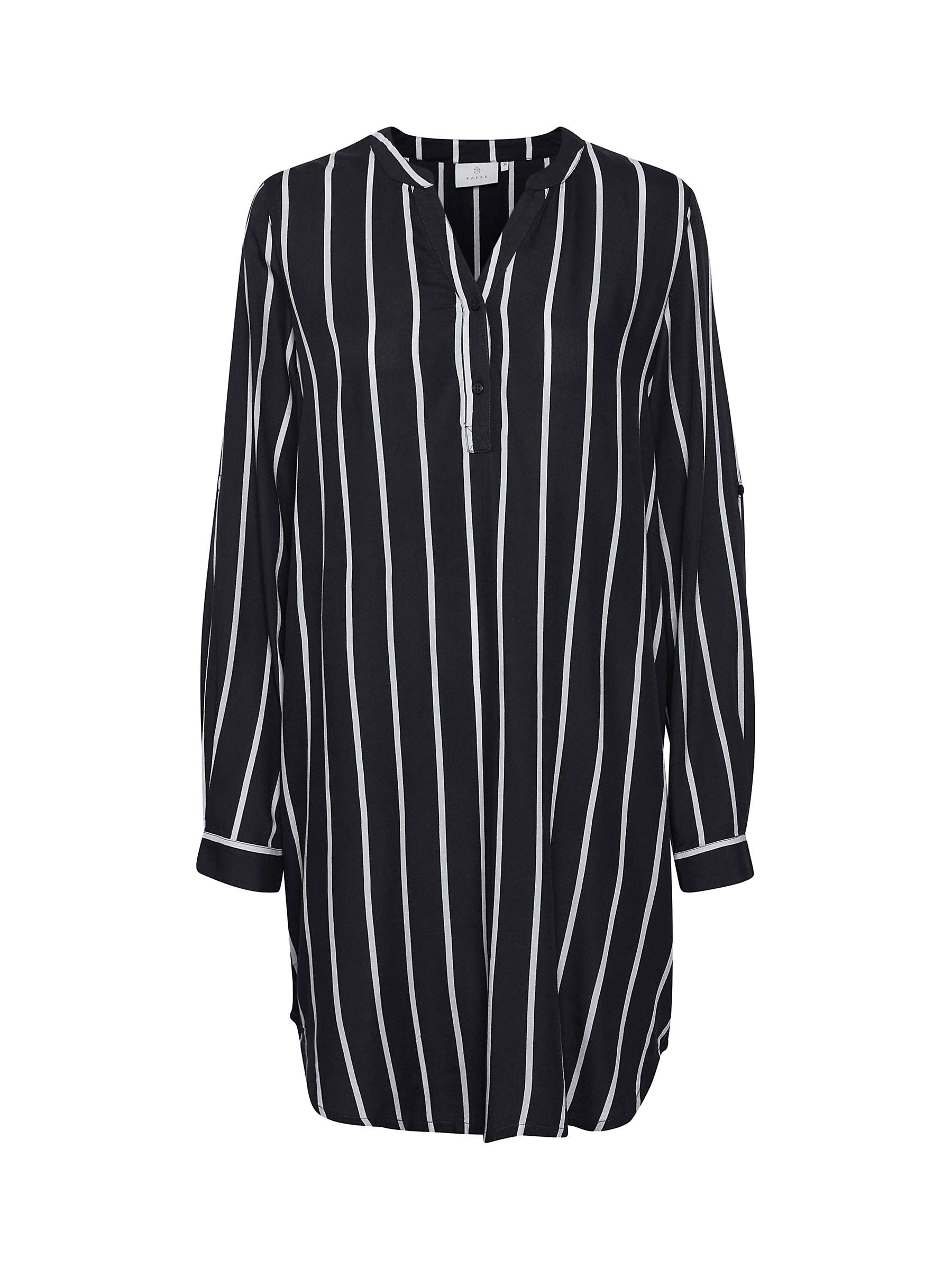 Buy KAFFE Marana Striped Shirt Dress, Black/Chalk Online at johnlewis.com