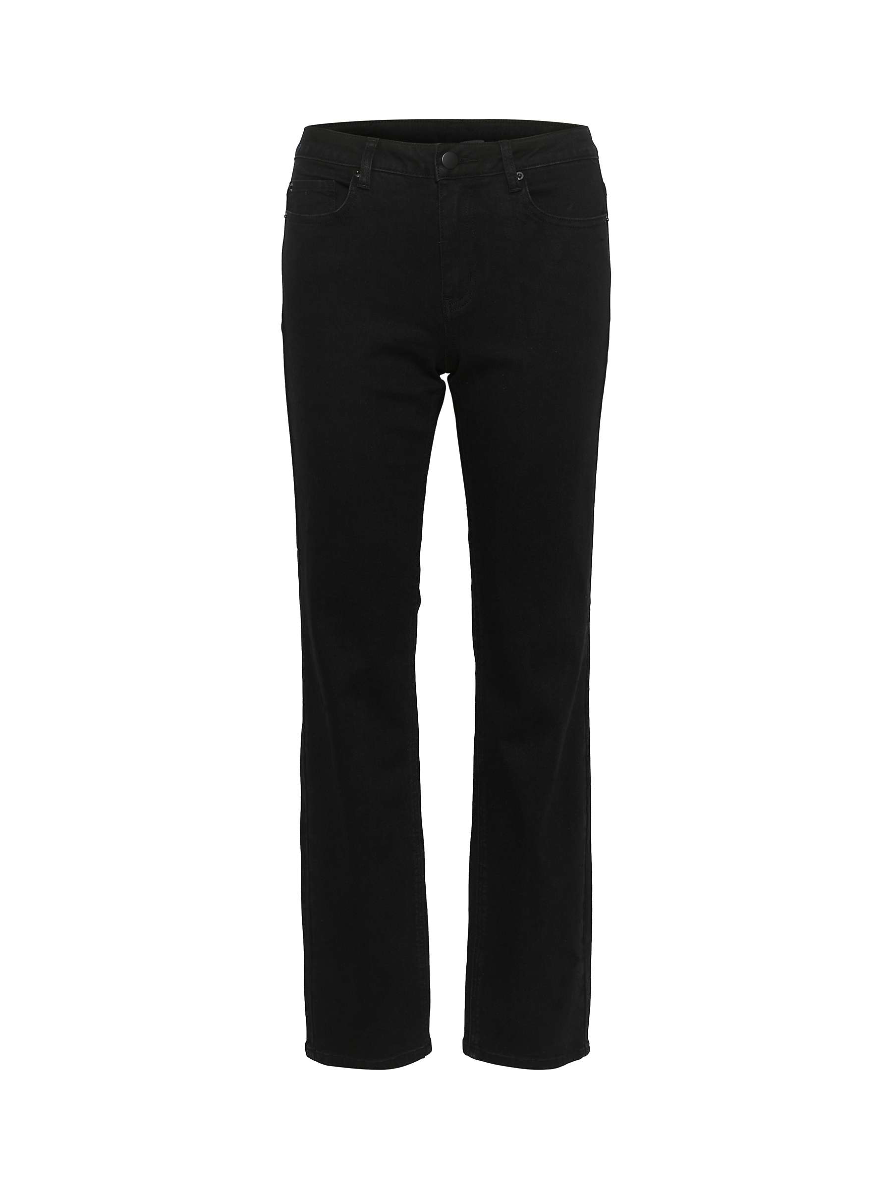 Buy KAFFE Sinem Straight Jeans, Deep Black Online at johnlewis.com
